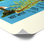 Kleurrijke Florida Keys 18x24 kaartposter Poster (Hoek)