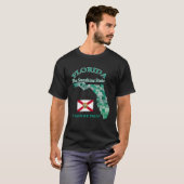 Kleurrijke Florida State County kaart met bijnaam  T-shirt (Voorkant volledig)