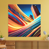 Kleurrijke Flow Art Comic Mode Canvas Afdruk (Insitu (Woonkamer))