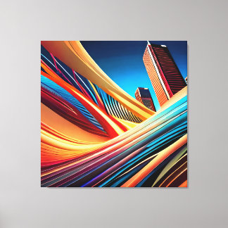 Kleurrijke Flow Art Comic Mode Canvas Afdruk