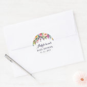 Kleurrijke Flower Baby shower Circle Stickers Labe (Envelop)