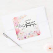 Kleurrijke Flower Inspirerend Sticker (Envelop)