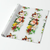 Kleurrijke Flowers Elegant Modern Sjabloon Gift Cadeaupapier (Uitgerold)