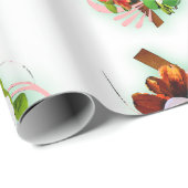 Kleurrijke Flowers Elegant Modern Sjabloon Gift Cadeaupapier (Rol Hoek)