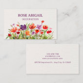 Kleurrijke Flowers Garden waterverf Visitekaartje (Voorkant / Achterkant)