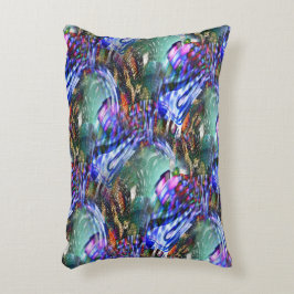 Kleurrijke fluctuatie van virtueel afbeelding over accent kussen