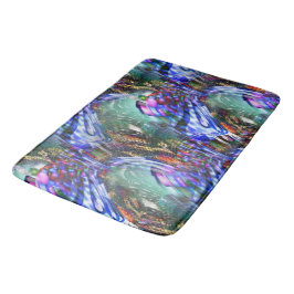 Kleurrijke fluctuatie van virtueel afbeelding over badmat