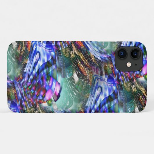 Kleurrijke fluctuatie van virtueel afbeelding over Case-Mate iPhone case (Achterkant (horizontaal))