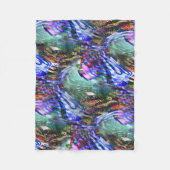 Kleurrijke fluctuatie van virtueel afbeelding over fleece deken (Voorkant)