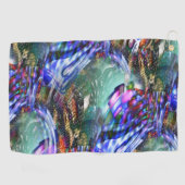 Kleurrijke fluctuatie van virtueel afbeelding over golfhanddoek (Horizontaal)