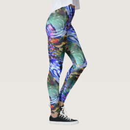 Kleurrijke fluctuatie van virtueel afbeelding over leggings