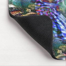 Kleurrijke fluctuatie van virtueel afbeelding over muismat