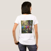 Kleurrijke Fluffy Vogeltjes T-shirt (Achterkant volledig)