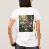 Kleurrijke Fluffy Vogeltjes T-shirt (Achterkant)