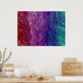 Kleurrijke Fluid Art Poster (Keuken)