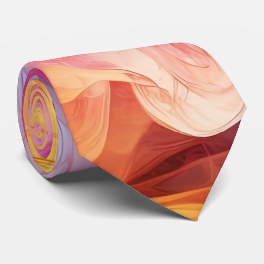 Kleurrijke Fluid Art Stropdas (Opgerold)