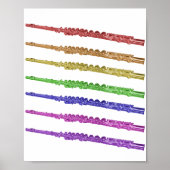 Kleurrijke fluiten regenboog poster (Voorkant)