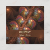 Kleurrijke fluorescerende Abstracte brutale kunst Vierkante Visitekaartje (Voorkant)