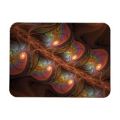 Kleurrijke fluorescerende abstracte moderne bruine magneet (Horizontaal)
