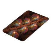 Kleurrijke fluorescerende abstracte moderne bruine magneet (Linkerzijde)