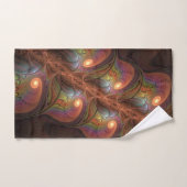 Kleurrijke Fluorescerende Abstracte Trippy Bruine Bad Handdoek (Handdoek)
