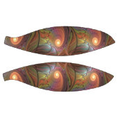 Kleurrijke Fluorescerende Abstracte Trippy Bruine  Basketbal (Panelen)