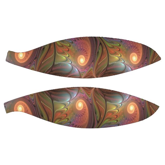 Kleurrijke Fluorescerende Abstracte Trippy Bruine Basketbal (Panelen)