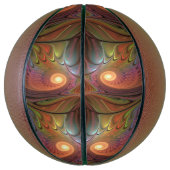 Kleurrijke Fluorescerende Abstracte Trippy Bruine  Basketbal (Verticaal)