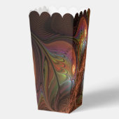 Kleurrijke Fluorescerende Abstracte Trippy Bruine Bedankdoosjes (Achterkant)