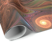 Kleurrijke Fluorescerende Abstracte Trippy Bruine Cadeaupapier (Rol Hoek)