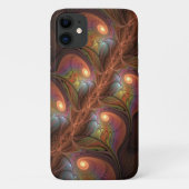 Kleurrijke Fluorescerende Abstracte Trippy Bruine Case-Mate iPhone Case (Achterkant)
