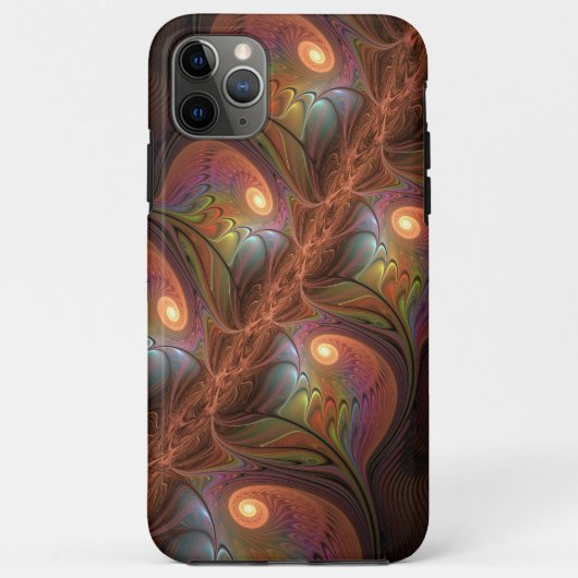 Kleurrijke Fluorescerende Abstracte Trippy Bruine  Case-Mate iPhone Case (Achterkant)