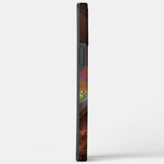 Kleurrijke Fluorescerende Abstracte Trippy Bruine  Case-Mate iPhone Case (Achterkant / Rechts)