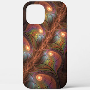 Kleurrijke Fluorescerende Abstracte Trippy Bruine  Case-Mate iPhone Case