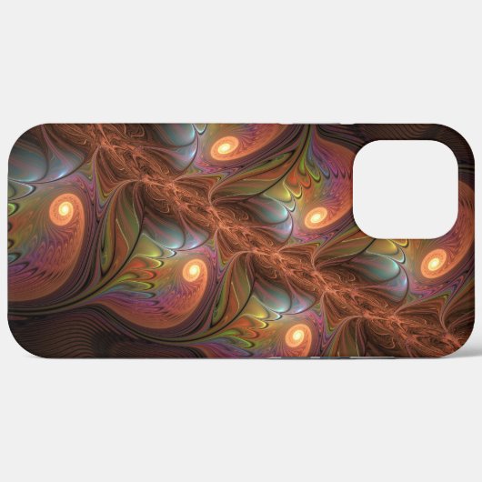 Kleurrijke Fluorescerende Abstracte Trippy Bruine Case-Mate iPhone Case (Achterkant (horizontaal))