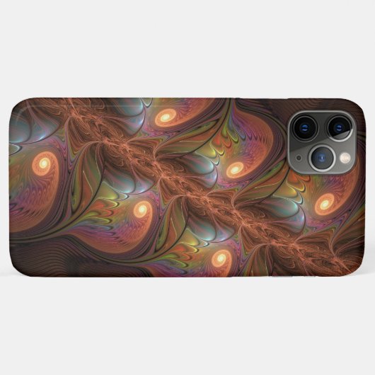 Kleurrijke Fluorescerende Abstracte Trippy Bruine  Case-Mate iPhone Case (Achterkant (horizontaal))