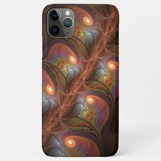 Kleurrijke Fluorescerende Abstracte Trippy Bruine  Case-Mate iPhone Case (Achterkant)