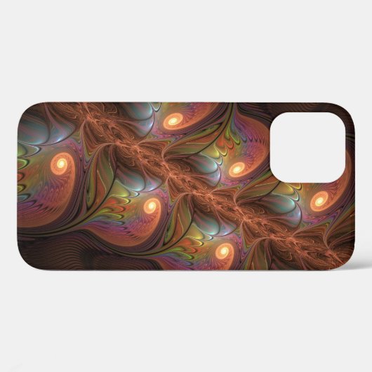Kleurrijke Fluorescerende Abstracte Trippy Bruine  Case-Mate iPhone Case (Achterkant (horizontaal))