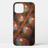 Kleurrijke Fluorescerende Abstracte Trippy Bruine  Case-Mate iPhone Case (Achterkant)