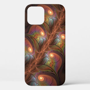 Kleurrijke Fluorescerende Abstracte Trippy Bruine Case-Mate iPhone Case