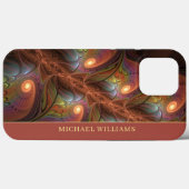Kleurrijke Fluorescerende Abstracte Trippy Bruine  Case-Mate iPhone Case (Achterkant (horizontaal))