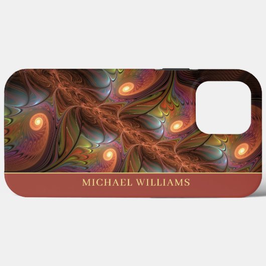 Kleurrijke Fluorescerende Abstracte Trippy Bruine  Case-Mate iPhone Case (Achterkant (horizontaal))