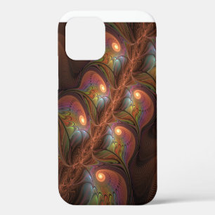 Kleurrijke Fluorescerende Abstracte Trippy Bruine  Case-Mate iPhone Case