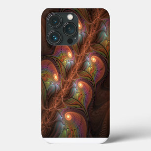 Kleurrijke Fluorescerende Abstracte Trippy Bruine  Case-Mate iPhone Case