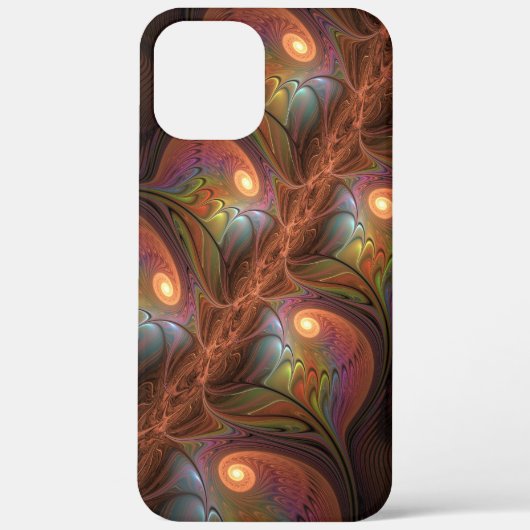 Kleurrijke Fluorescerende Abstracte Trippy Bruine  Case-Mate iPhone Case (Achterkant)