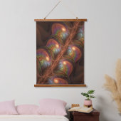 Kleurrijke Fluorescerende Abstracte Trippy Bruine  Hangend Wandkleed (Slaapkamer)