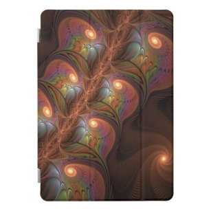 Kleurrijke Fluorescerende Abstracte Trippy Bruine  iPad Pro Cover