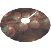 Kleurrijke Fluorescerende Abstracte Trippy Bruine  Kerstboom Rok (Gekanteld)