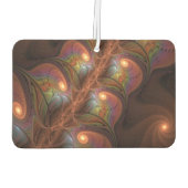 Kleurrijke Fluorescerende Abstracte Trippy Bruine  Luchtverfrisser (Achterkant)