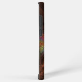 Kleurrijke Fluorescerende Abstracte Trippy Bruine  Samsung Galaxy Hoesje (Rechterkant)